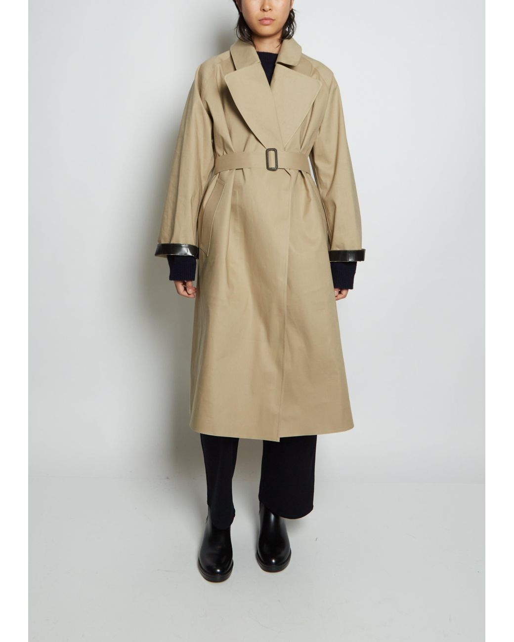 Mackintosh Kintore Cotton Trench Rain Coat in Natural | Lyst UK