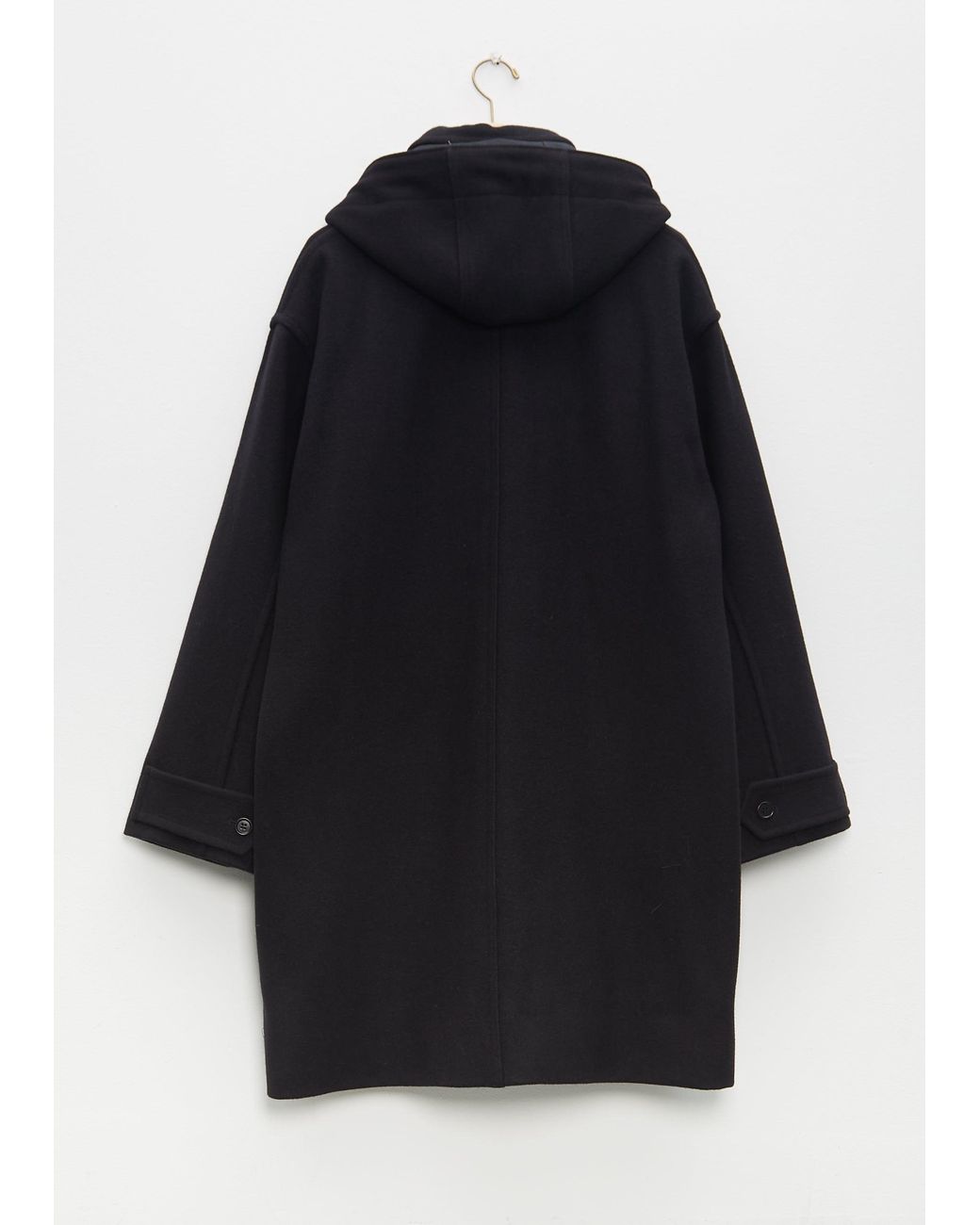 MHL. 黒 ウール コート MHL./DENSE WOOL MELTON コート