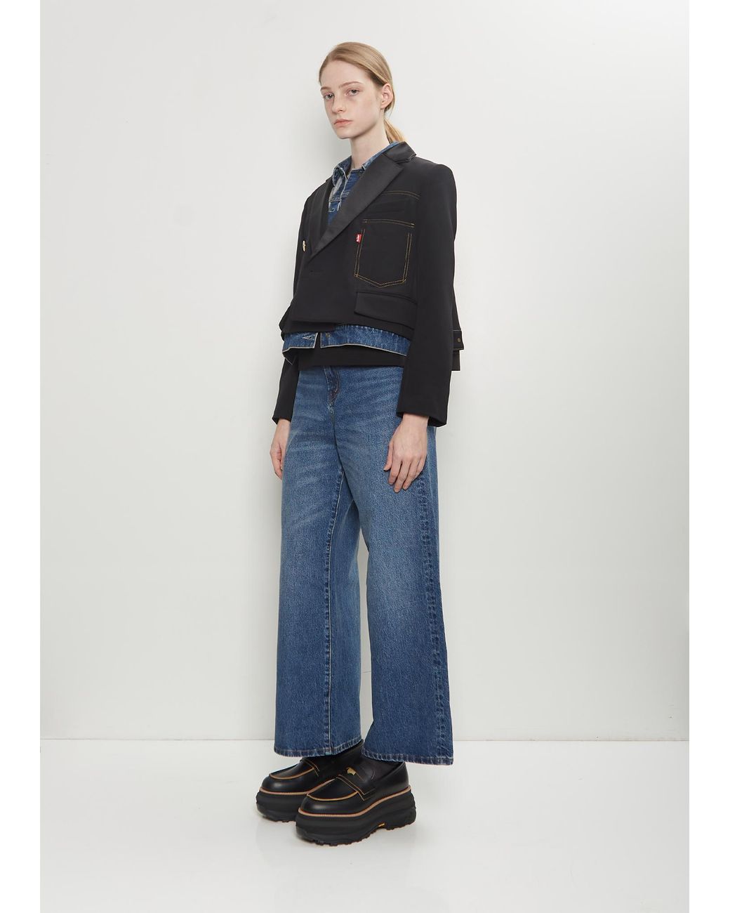 sacai LEVI’S Denim Matelasse Twill size4 Shop Sacai - Levi's x Sacai Matelasse Twill Reversible Denim