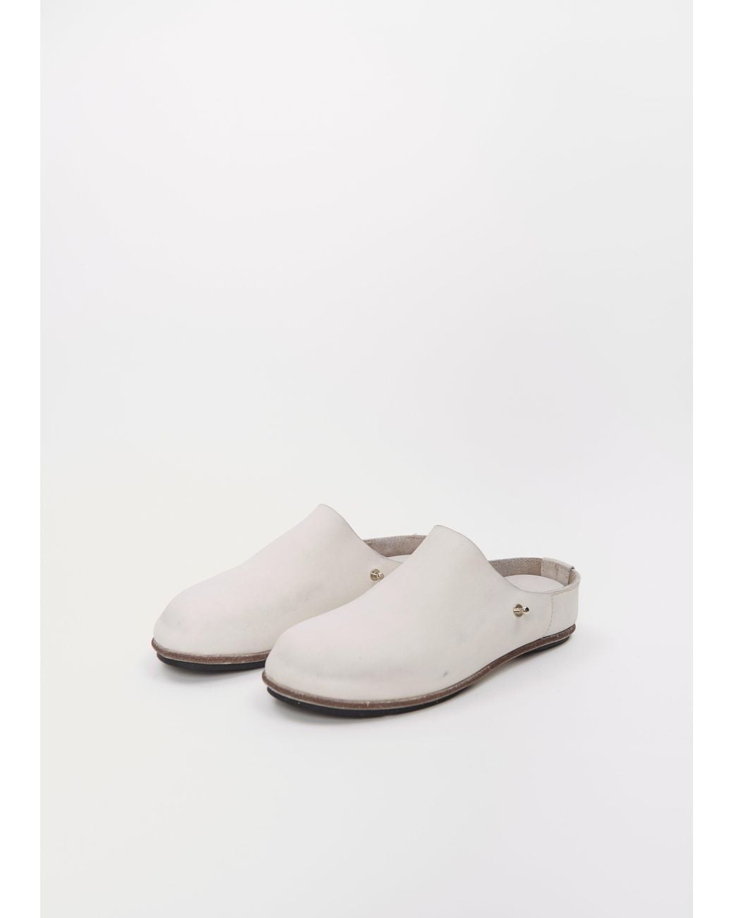 Casey Casey White Guidi Leather Clogs