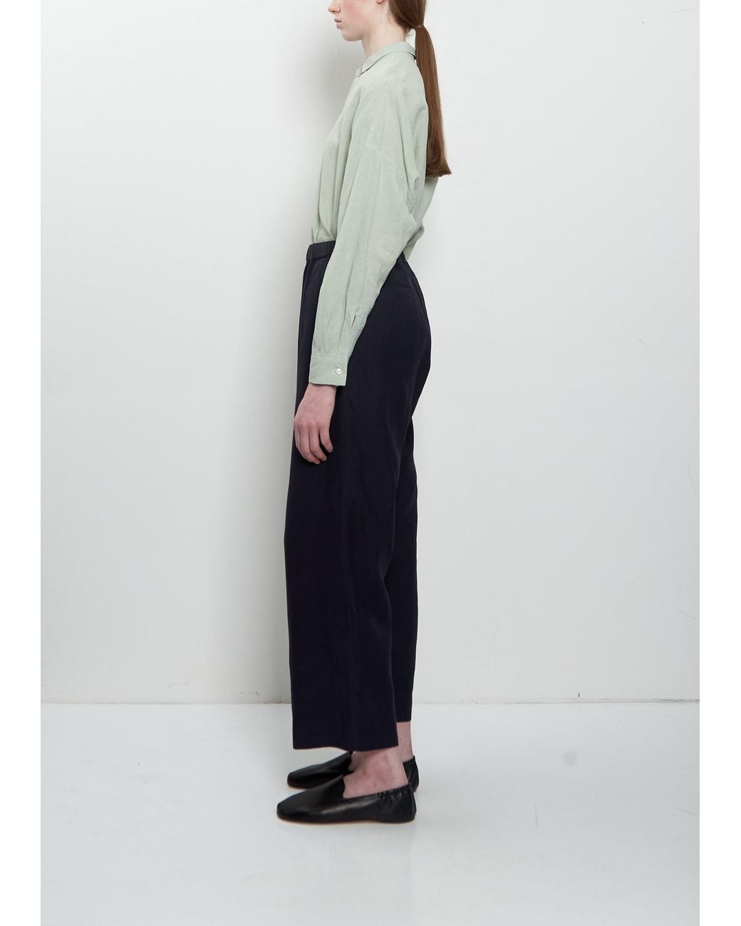 Arts & Science White Easy Wide Linen Pant