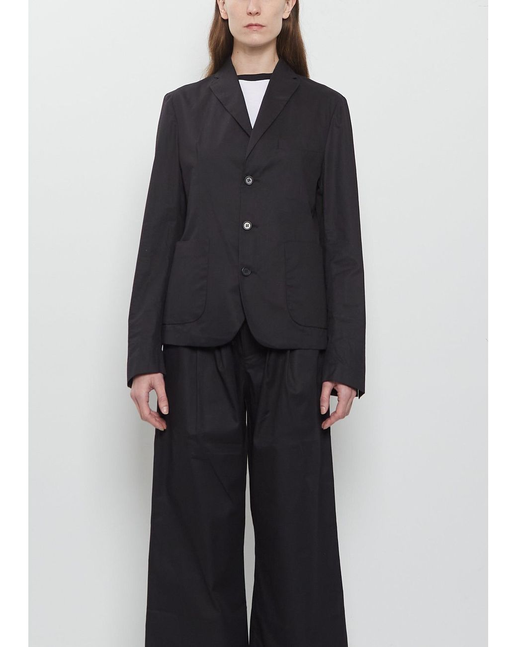 Meta Campania Collective Black Lee 3-button Light Cotton Formal Jacket