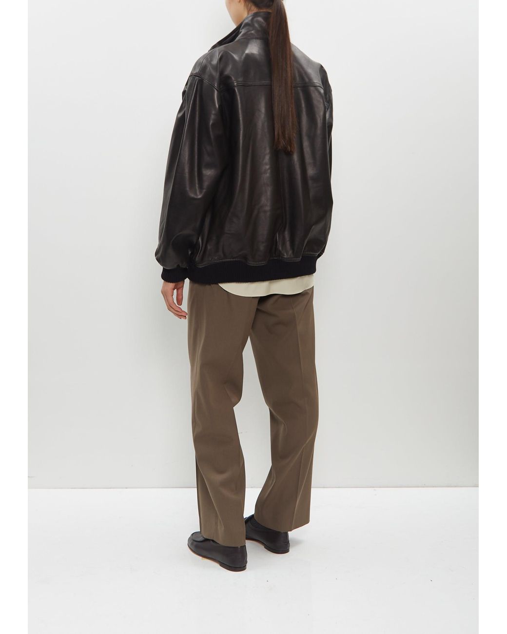 auralee-Black-Lamb-Leather-Zip auralee-Black-Lamb-Leather-Zip