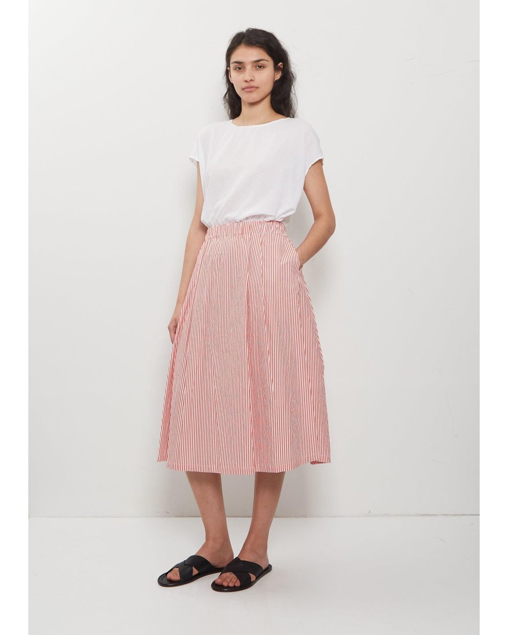 Apuntob Pink Cotton Gathered Skirt
