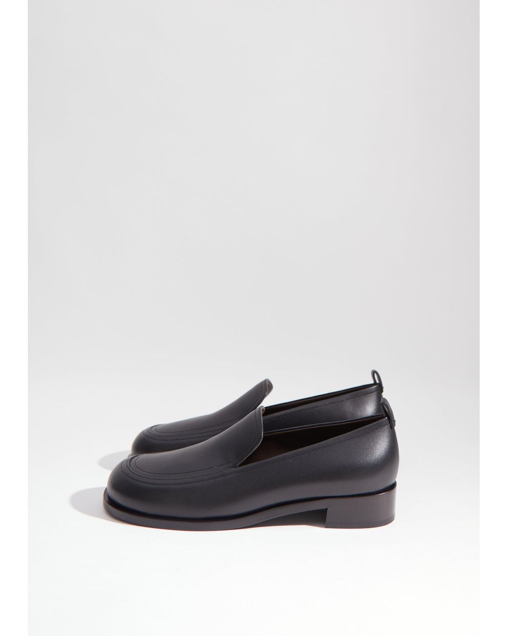 The Row Leather Loafer in Black Womens Shoes Flats and flat shoes Loafers and moccasins 