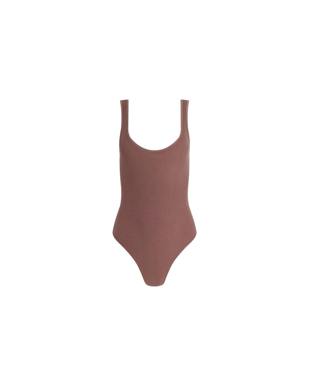 L'Agence Brown Nica Scoopneck Bodysuit