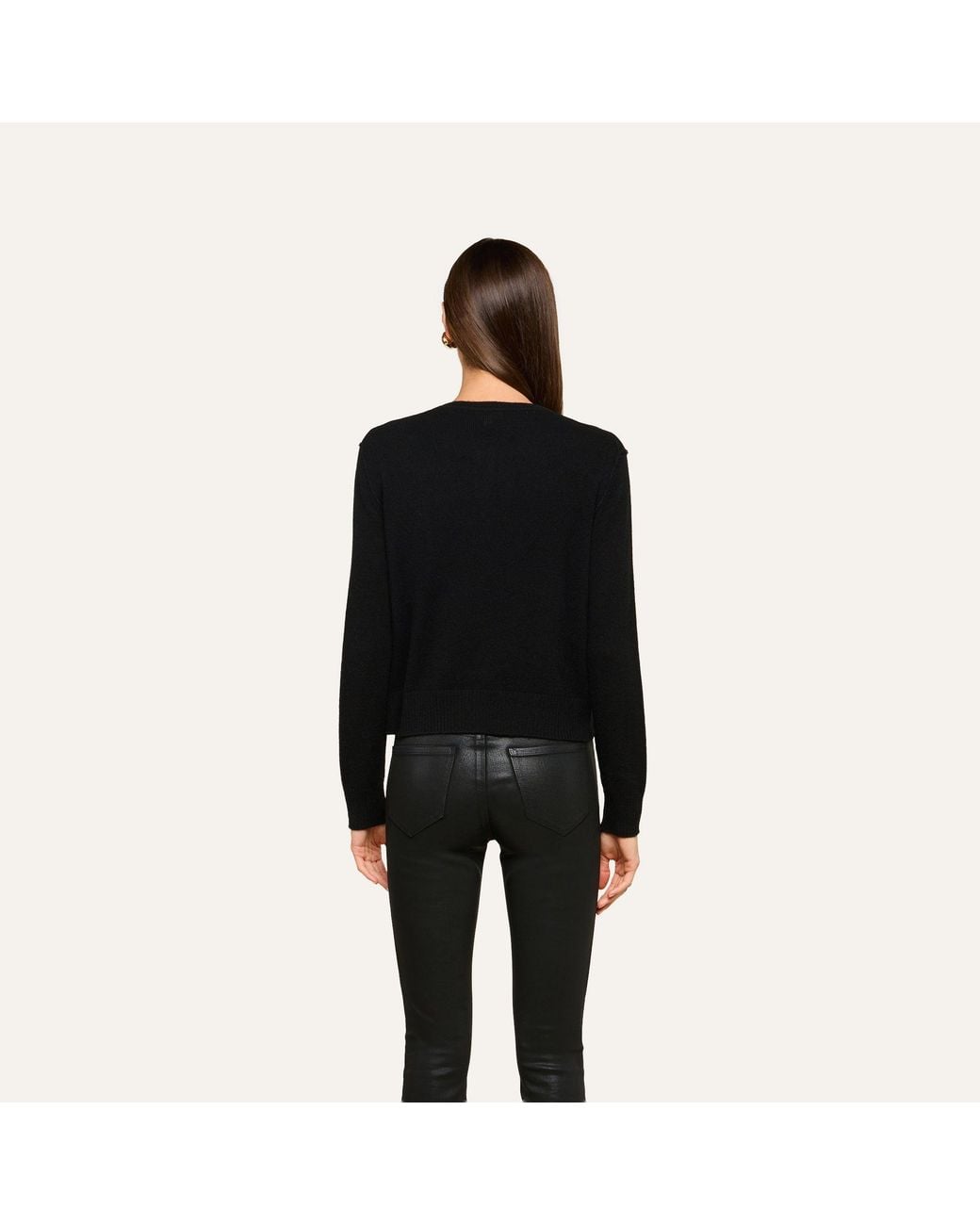 L'Agence Black Malone Cashmere Cardigan
