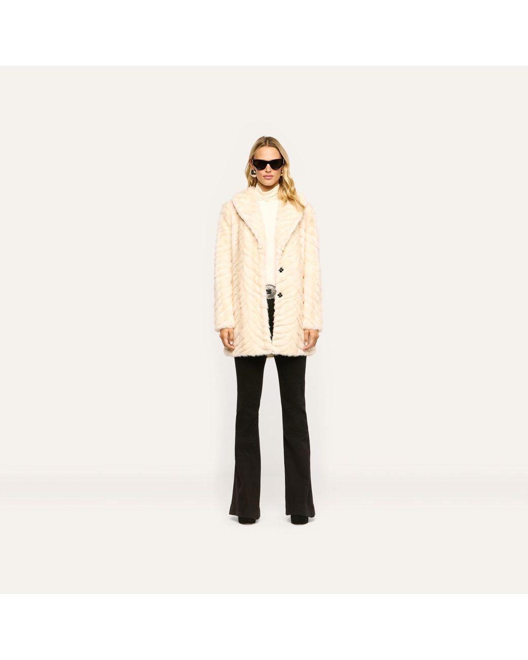 L'Agence Natural Toira Faux Fur Coat