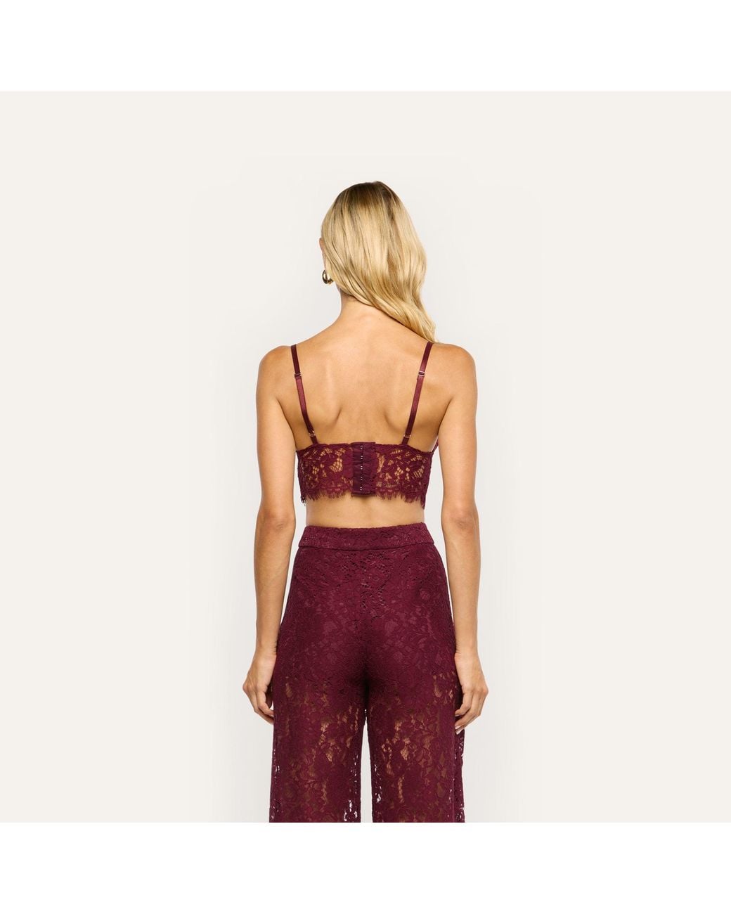 L'Agence Red Aislin Lace Bralette