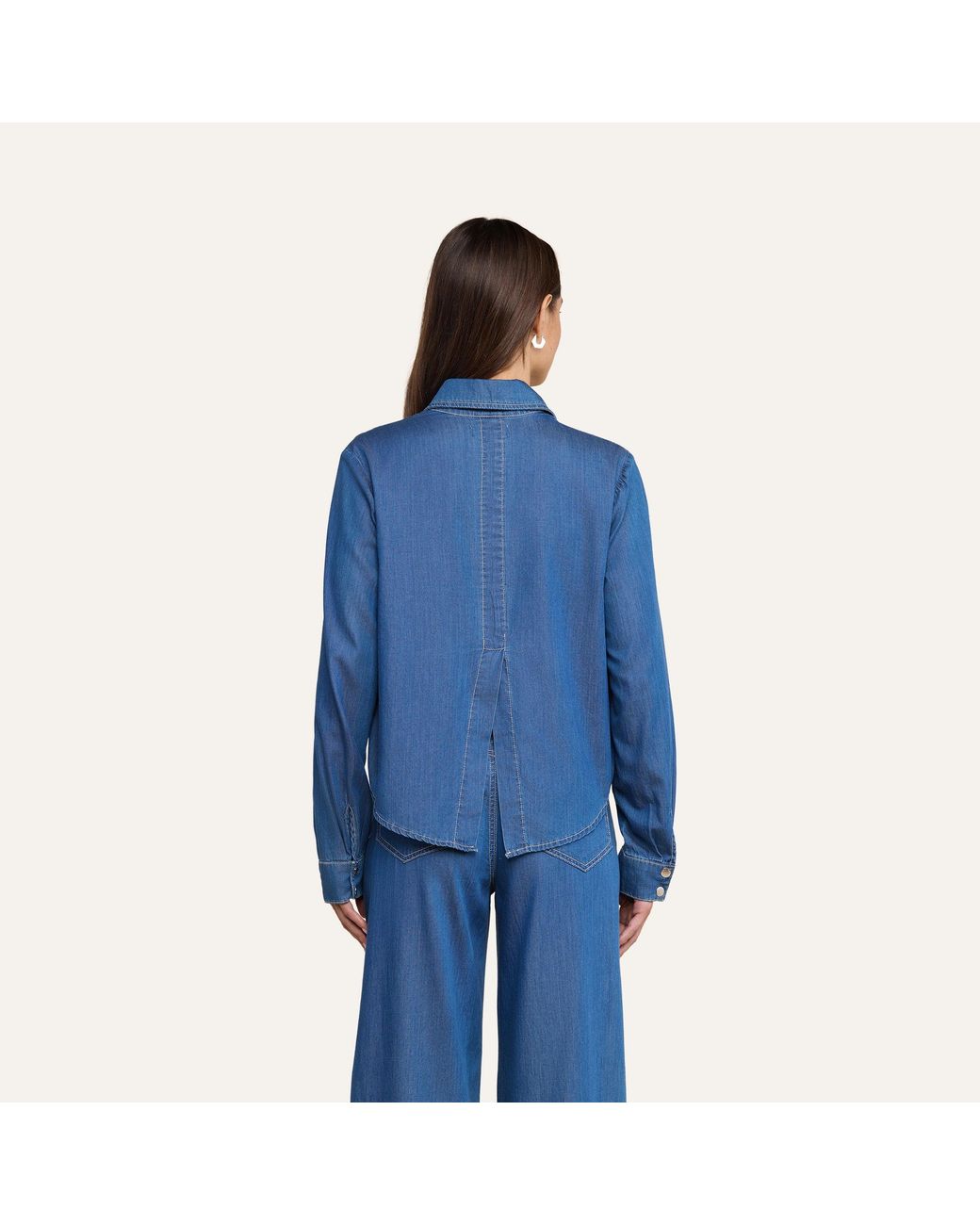 L'Agence Blue Annette Chambray Shirt