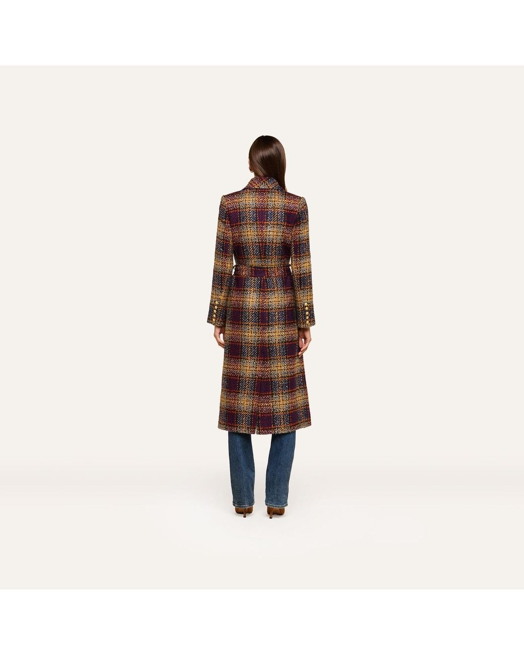 L'Agence Multicolor Kolina Tweed Long Coat