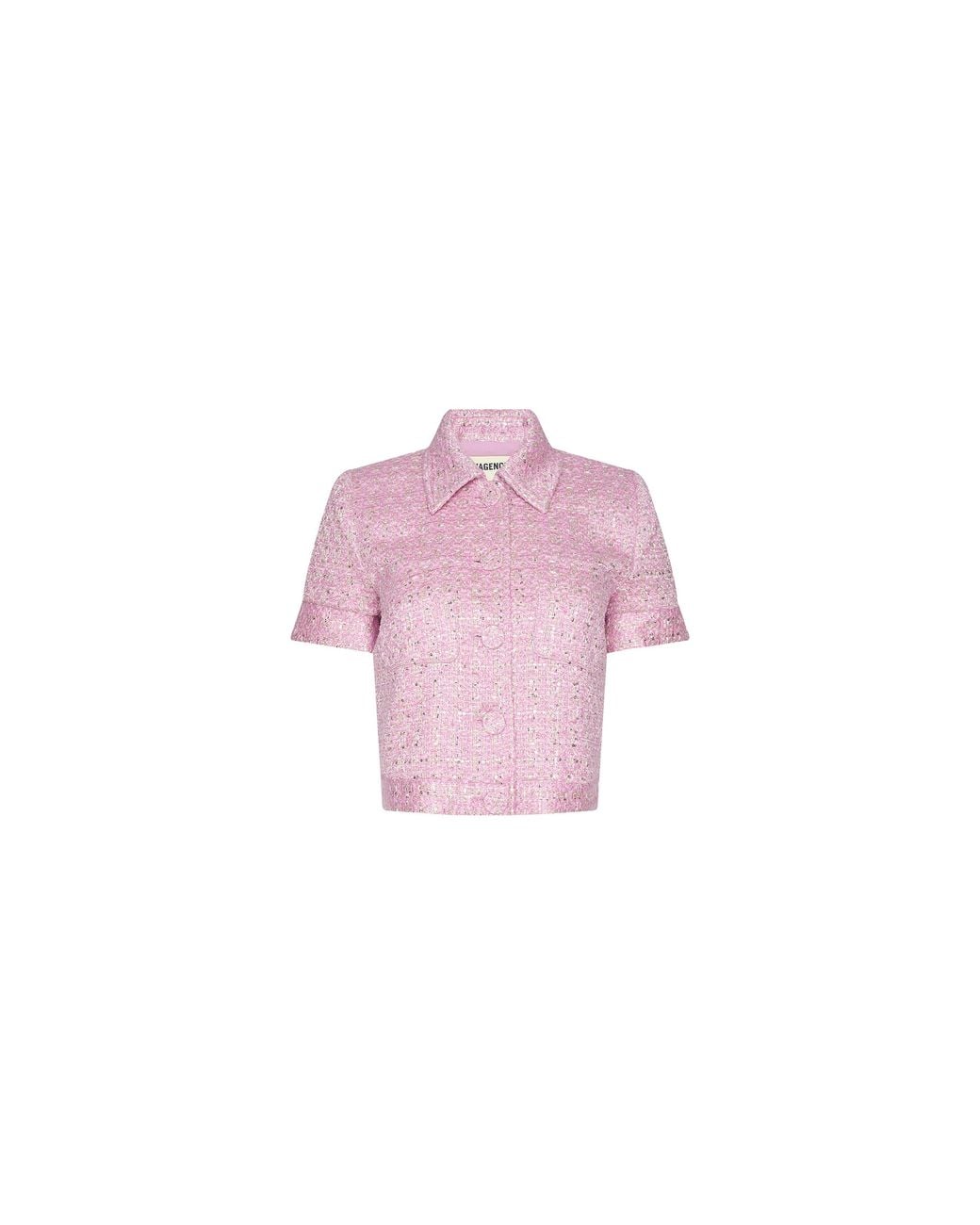L'Agence Pink Chita Tweed Jacket