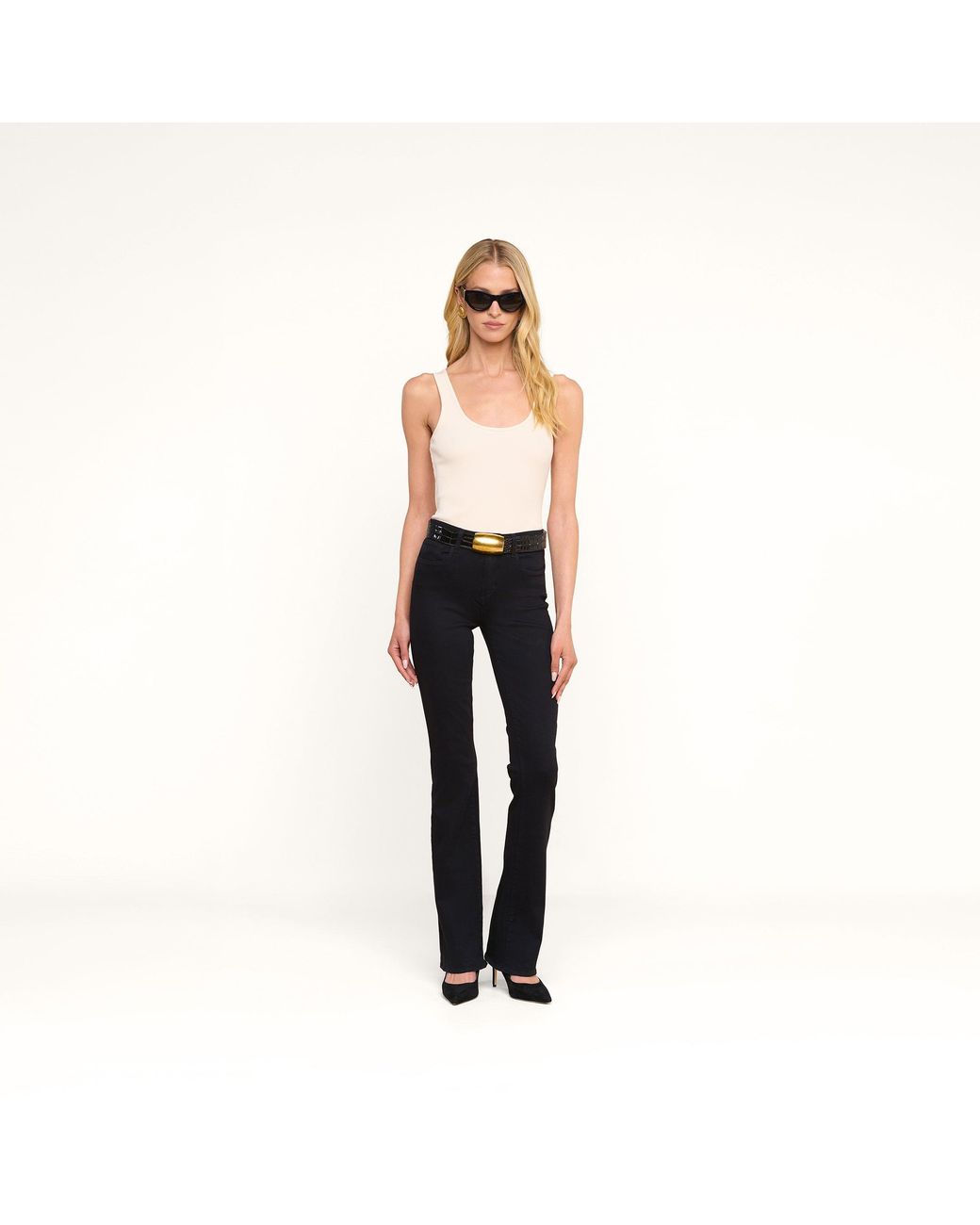 L'Agence White Nica Scoopneck Bodysuit