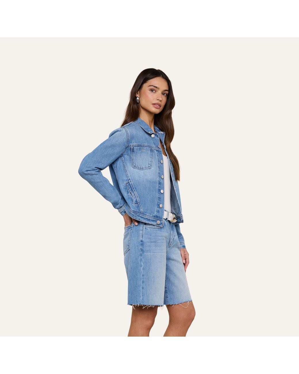 L'Agence Blue Celine Jean Jacket