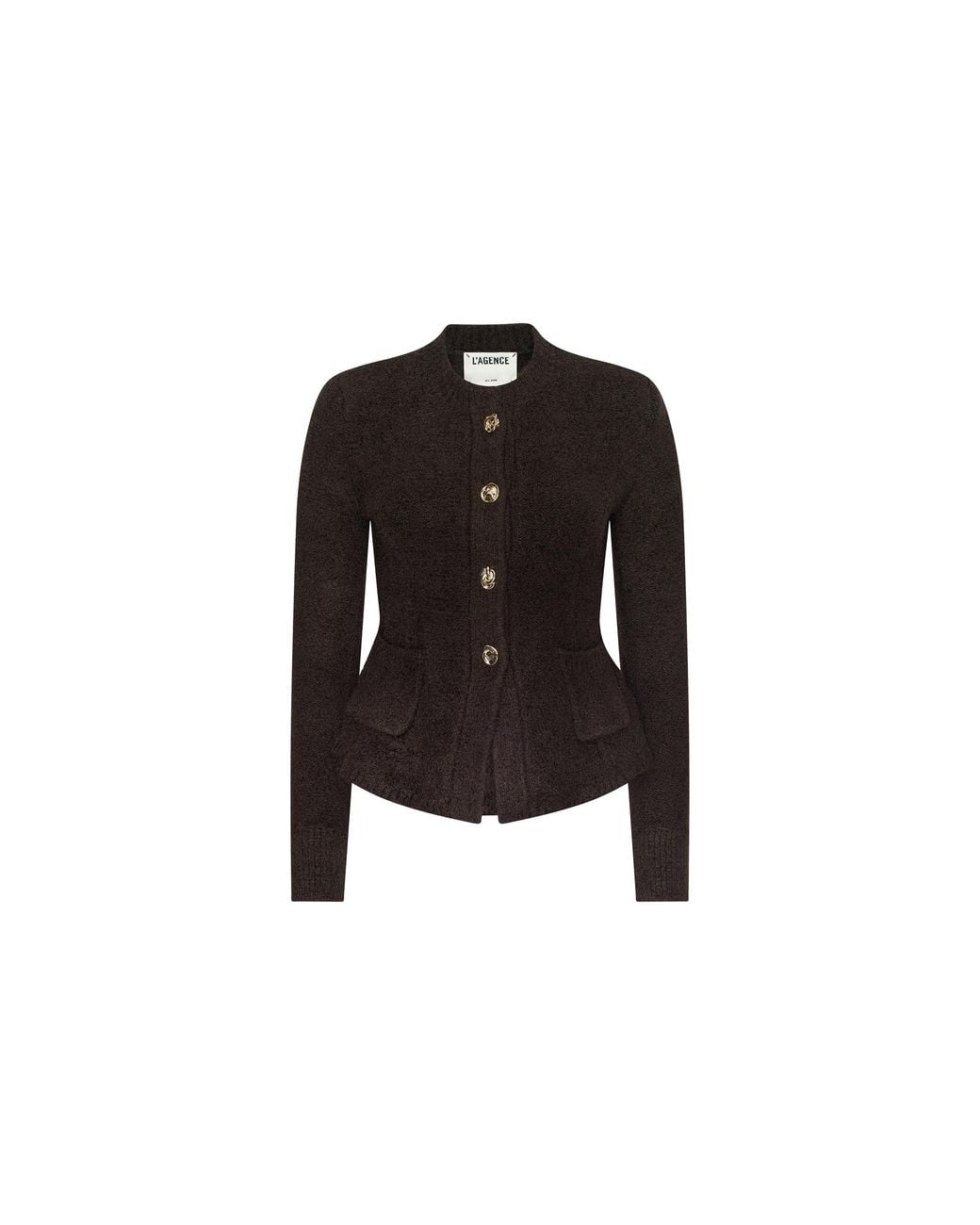 L'Agence Black Melissa Knit Cardigan