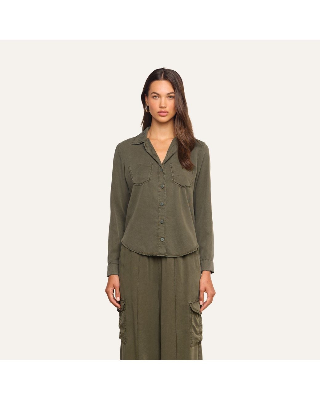 L'Agence Green Isla Shirt