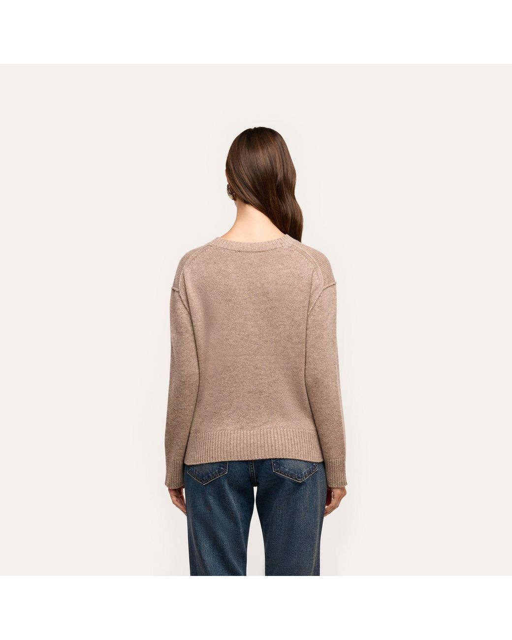 L'Agence Brown Laine Cashmere Pullover