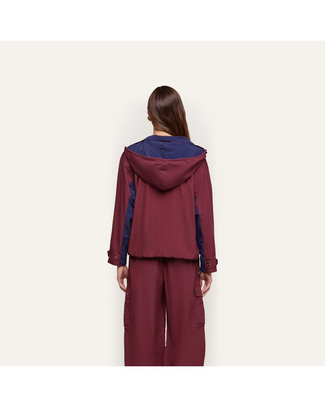 L'Agence Red Geovana Windbreaker