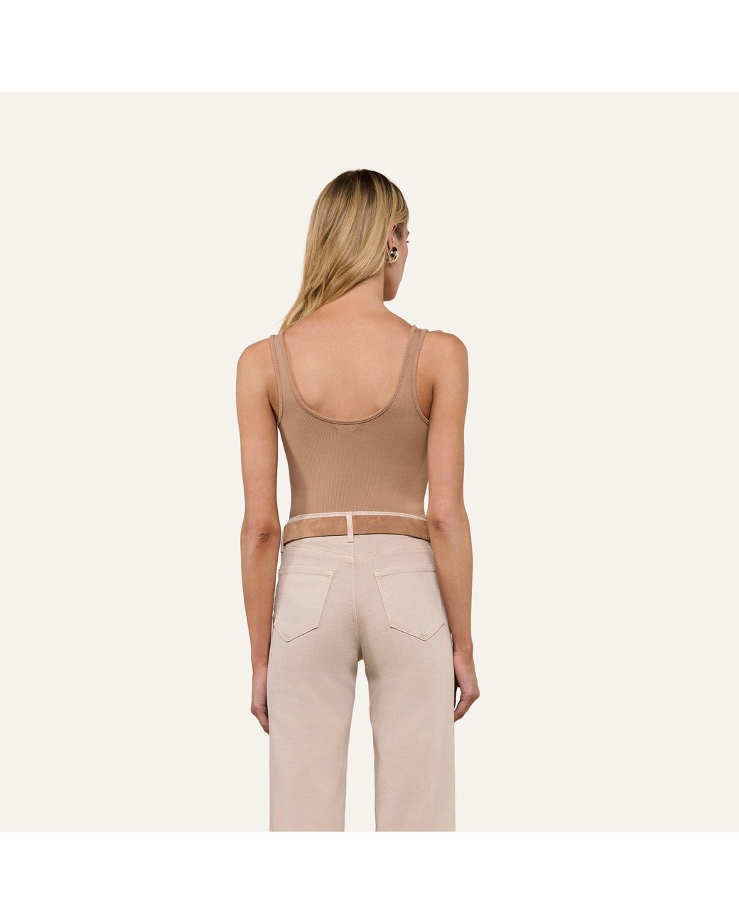 L'Agence Blue Nica Scoopneck Bodysuit