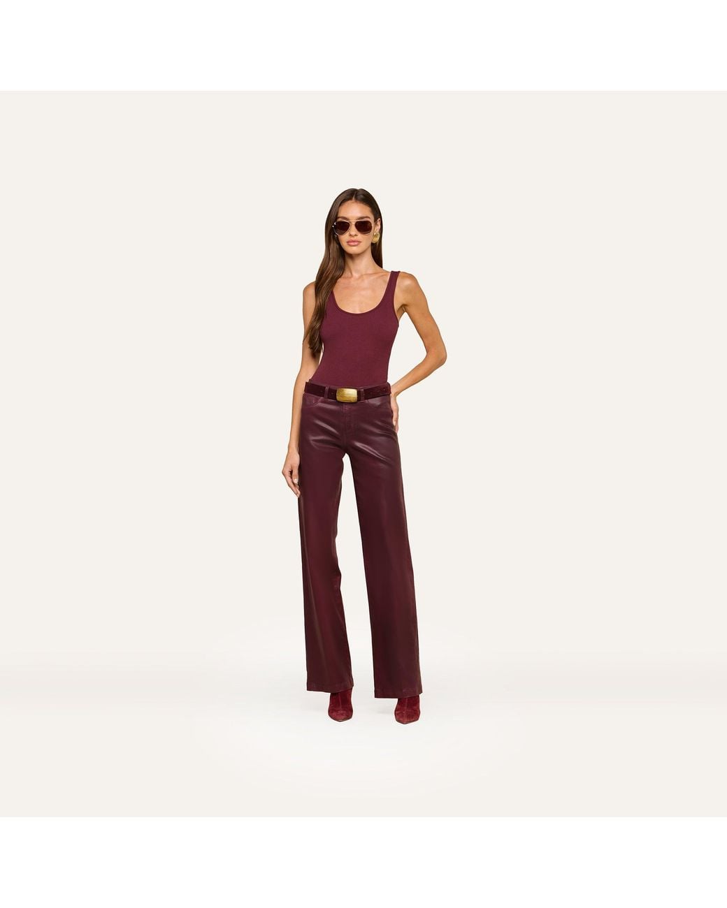 L'Agence Purple 'Agence Nica Scoopneck Bodysuit