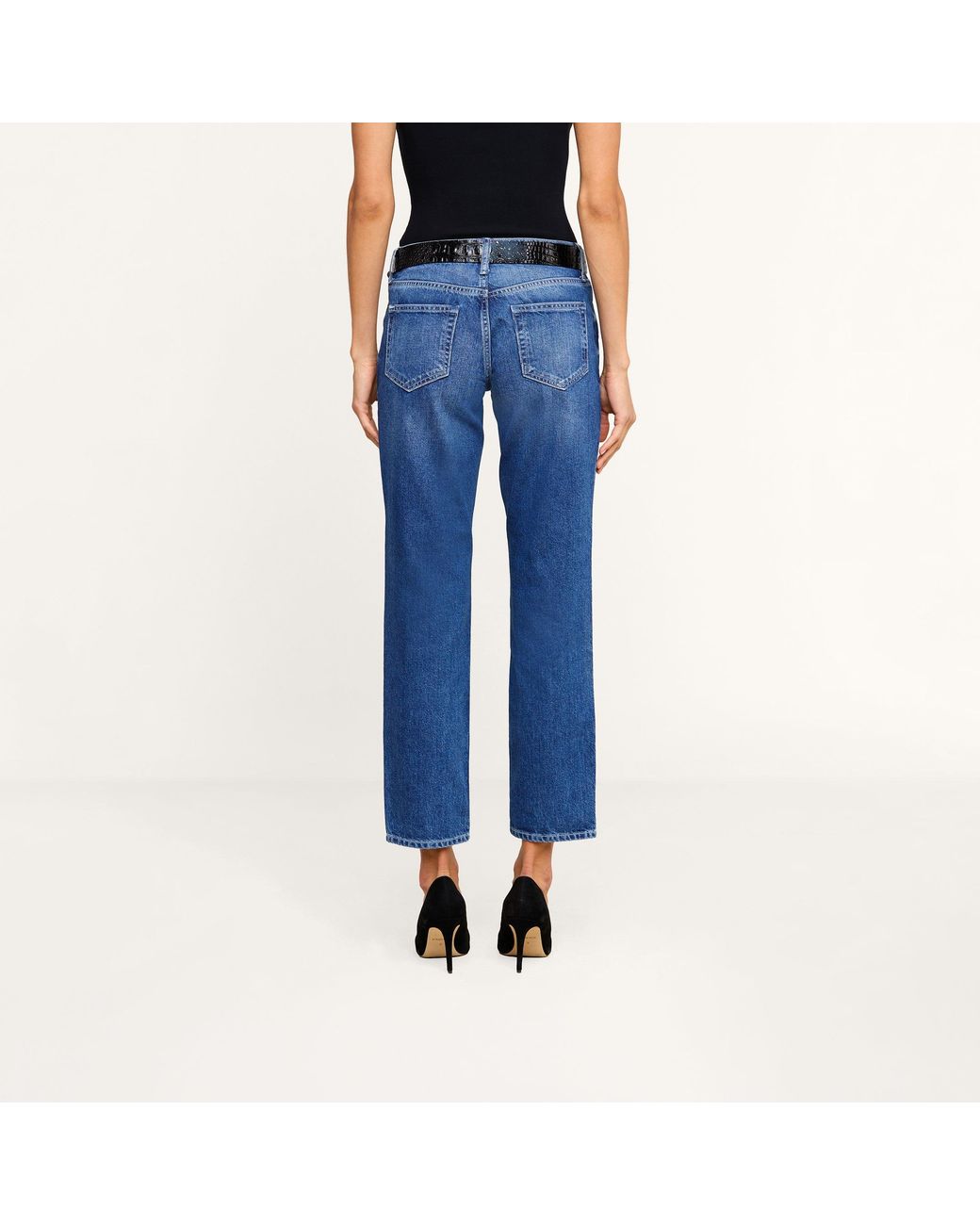 L'Agence Blue Nevia Slouchy Straight-Leg Jean