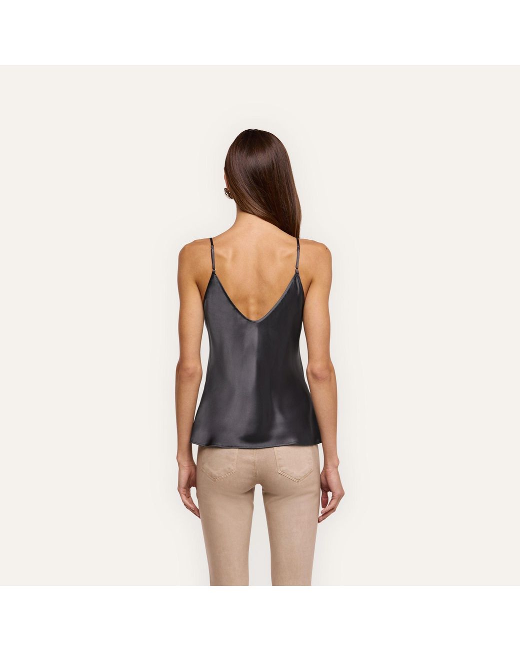 L'Agence Blue Lexi Silk Camisole