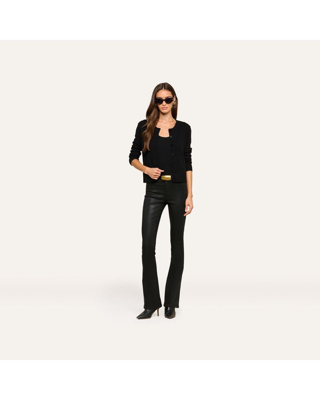 L'Agence Black Malone Cashmere Cardigan