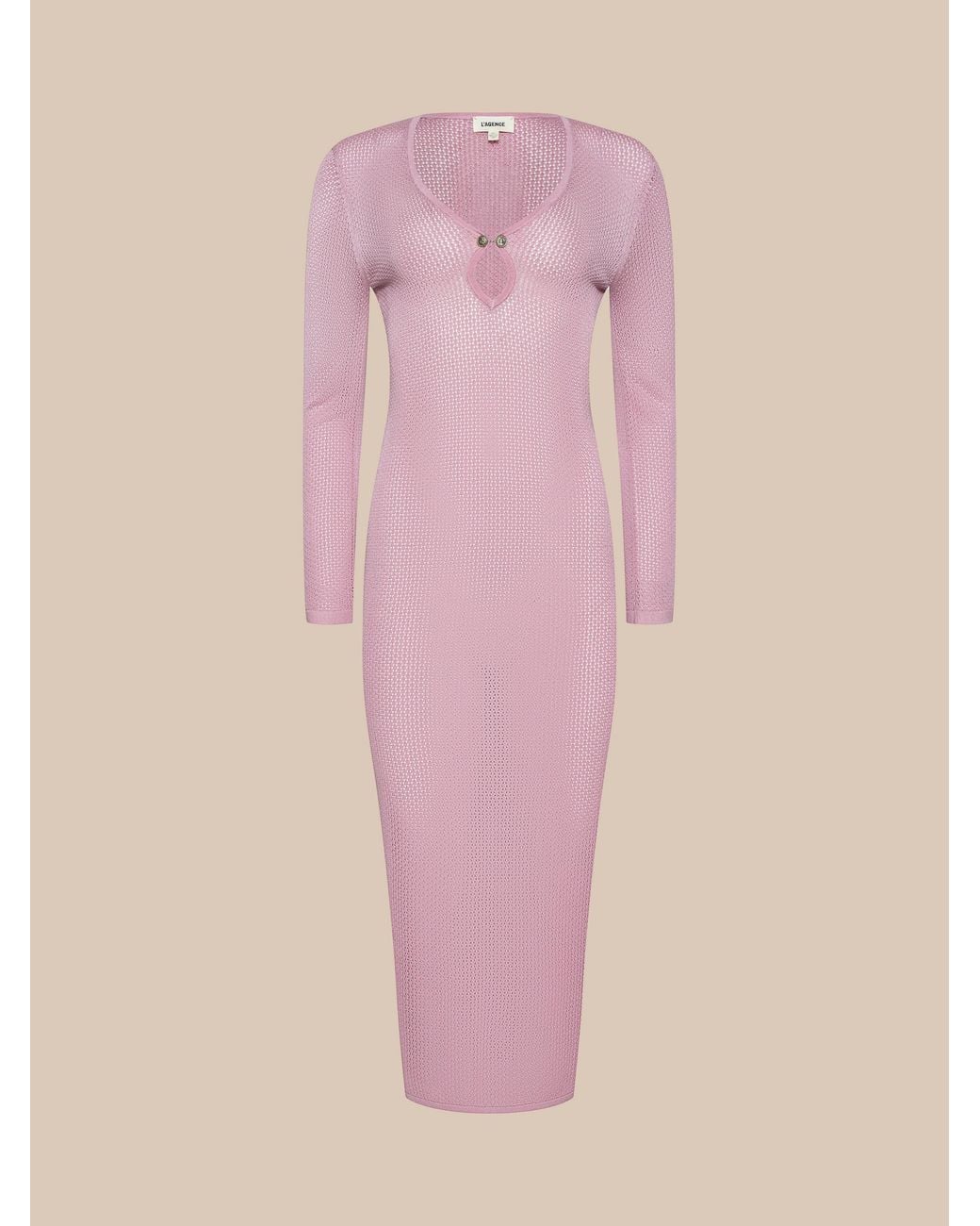 L'Agence Pink Sydney Knit Dress