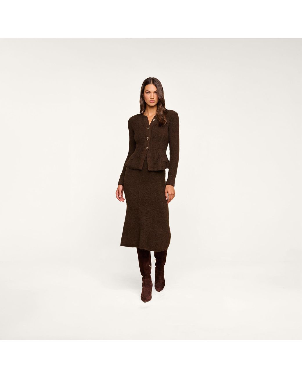 L'Agence Black Melissa Knit Cardigan
