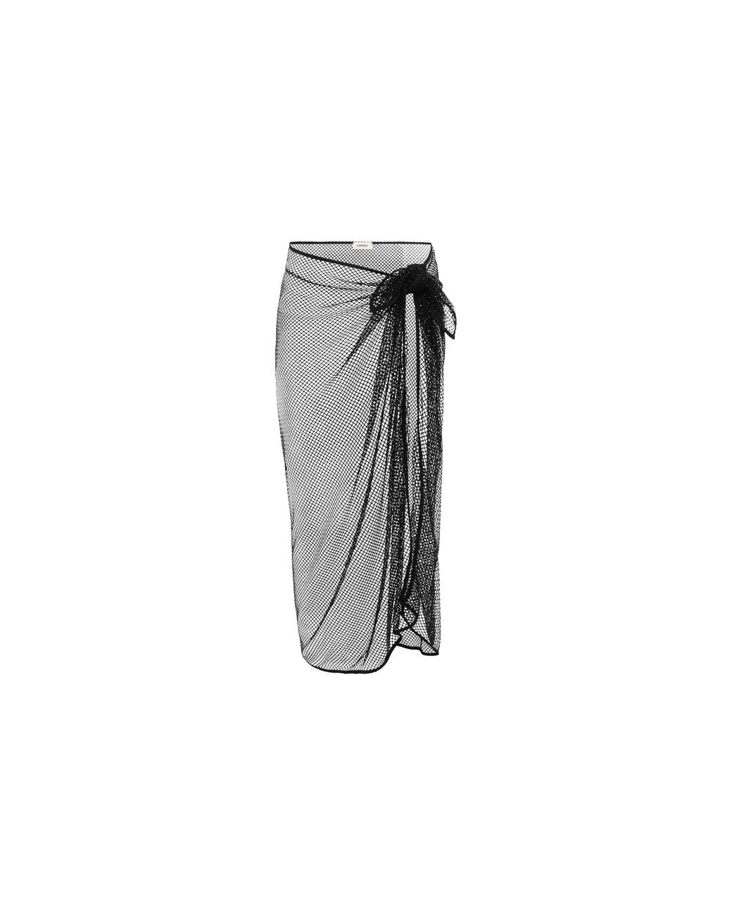 L'Agence Black Maribel Mesh Pareo