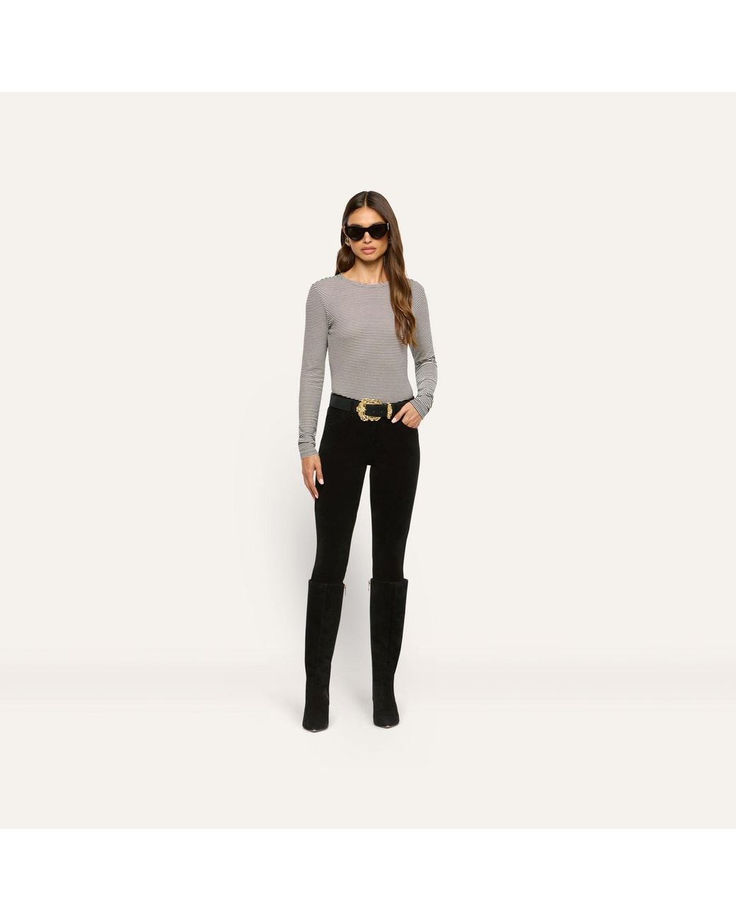 L'Agence Gray Tess Long Sleeve T-Shirt