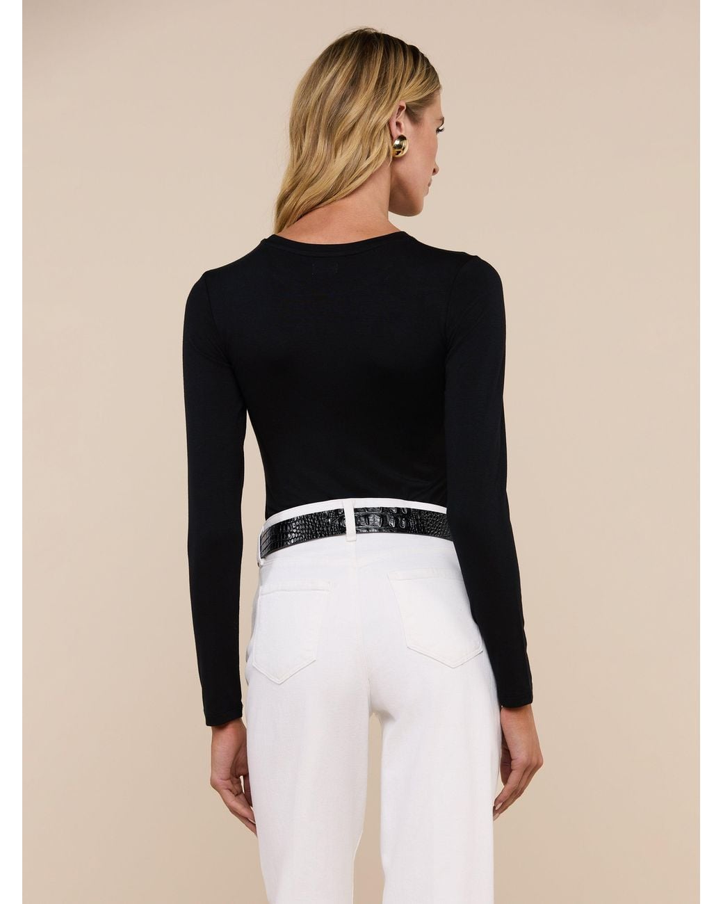 L'Agence Blue Tess Long Sleeve Tee