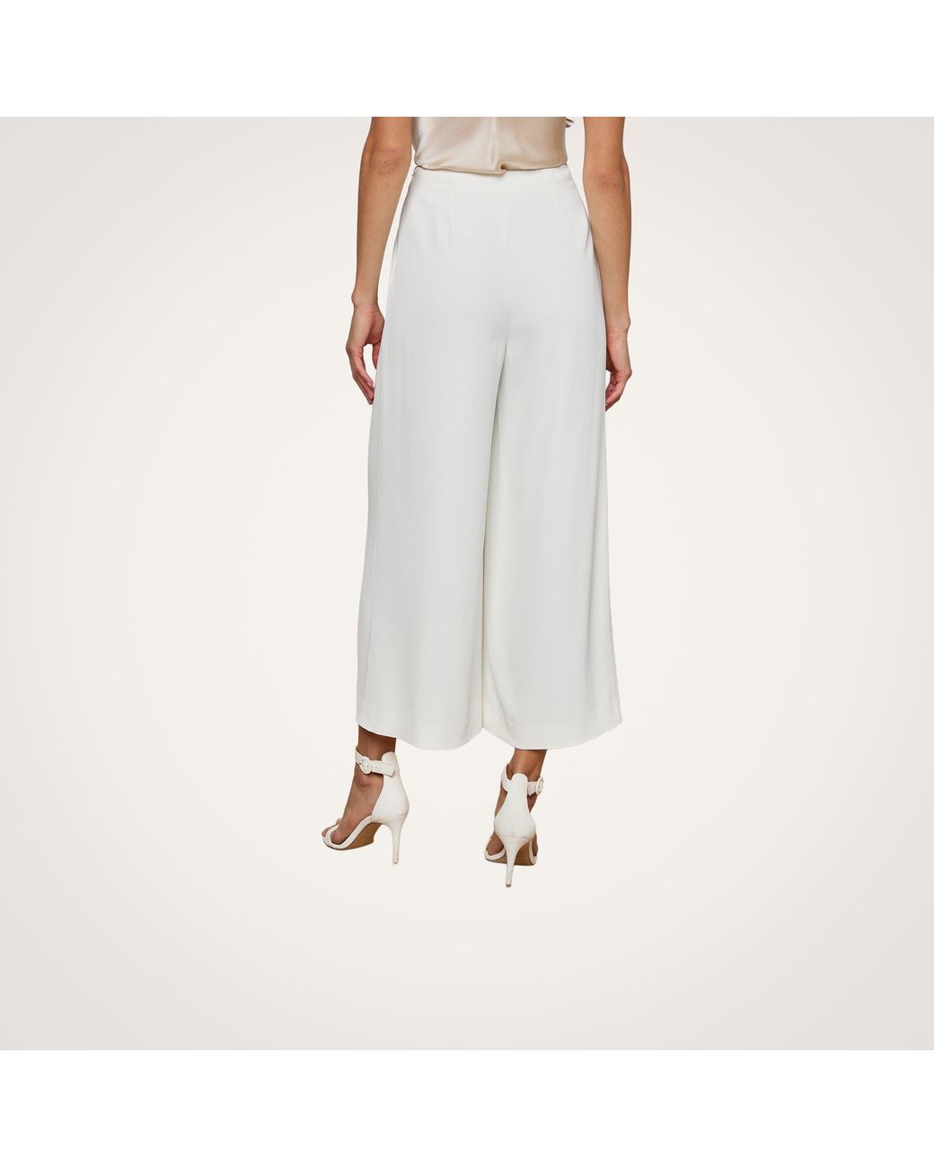 L'Agence White Novalynn Cropped Pleated Pants