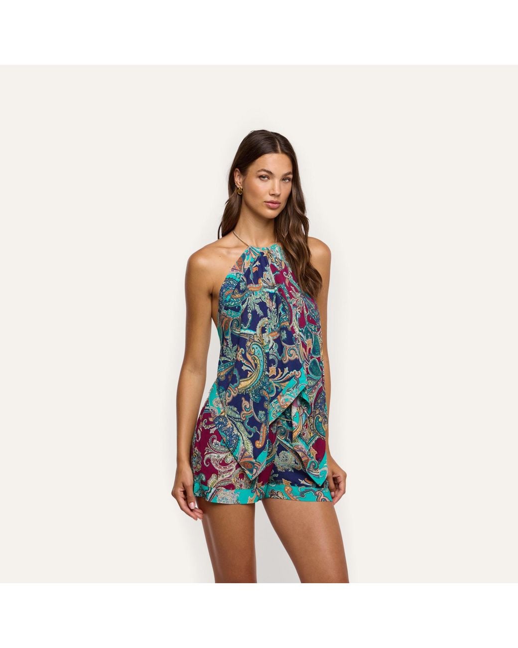 L'Agence Blue 'Agence Kochi Cover-Up Top