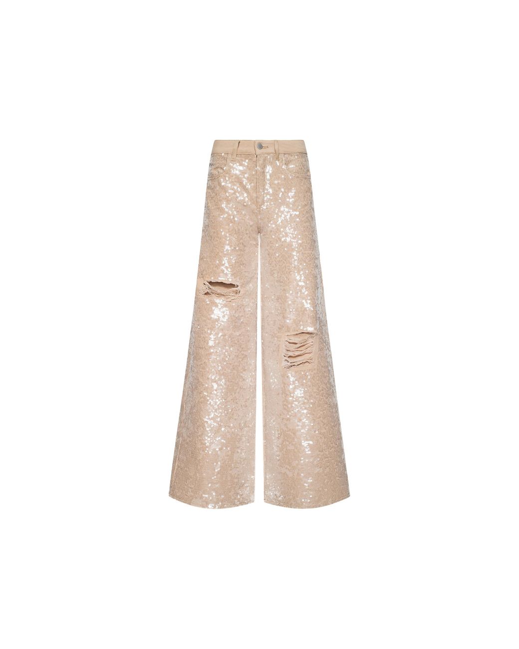 L'Agence Natural Quincy Embellished Wide-Leg Jean