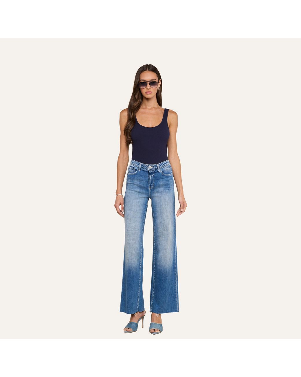 L'Agence Blue Nica Scoopneck Bodysuit