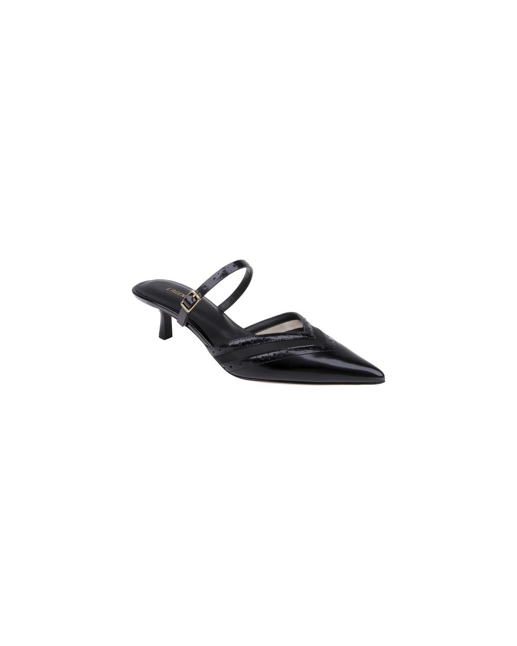 L'Agence Natural Shelbie Kitten-Heel Mule