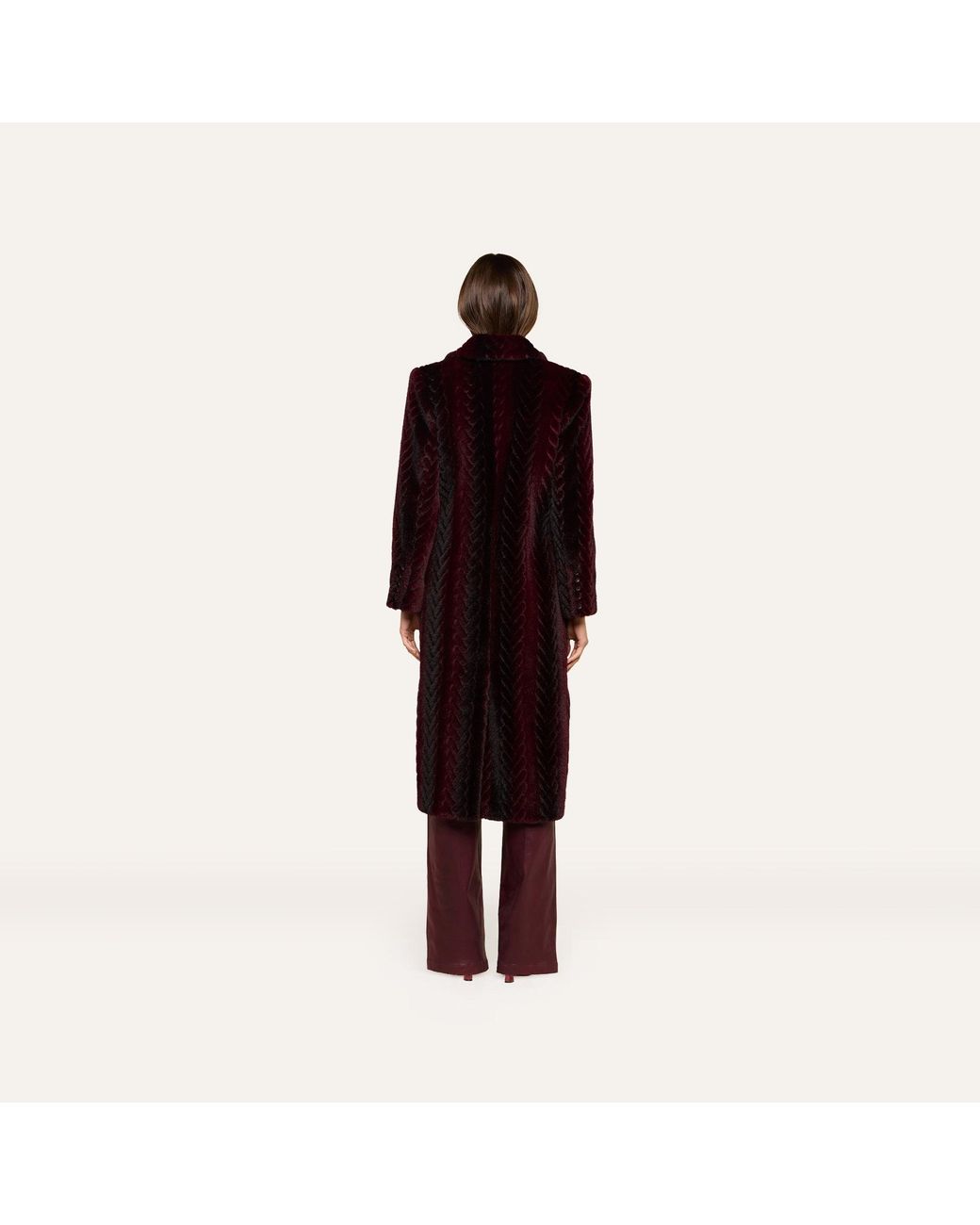 L'Agence Purple Icelyn Faux Fur Coat