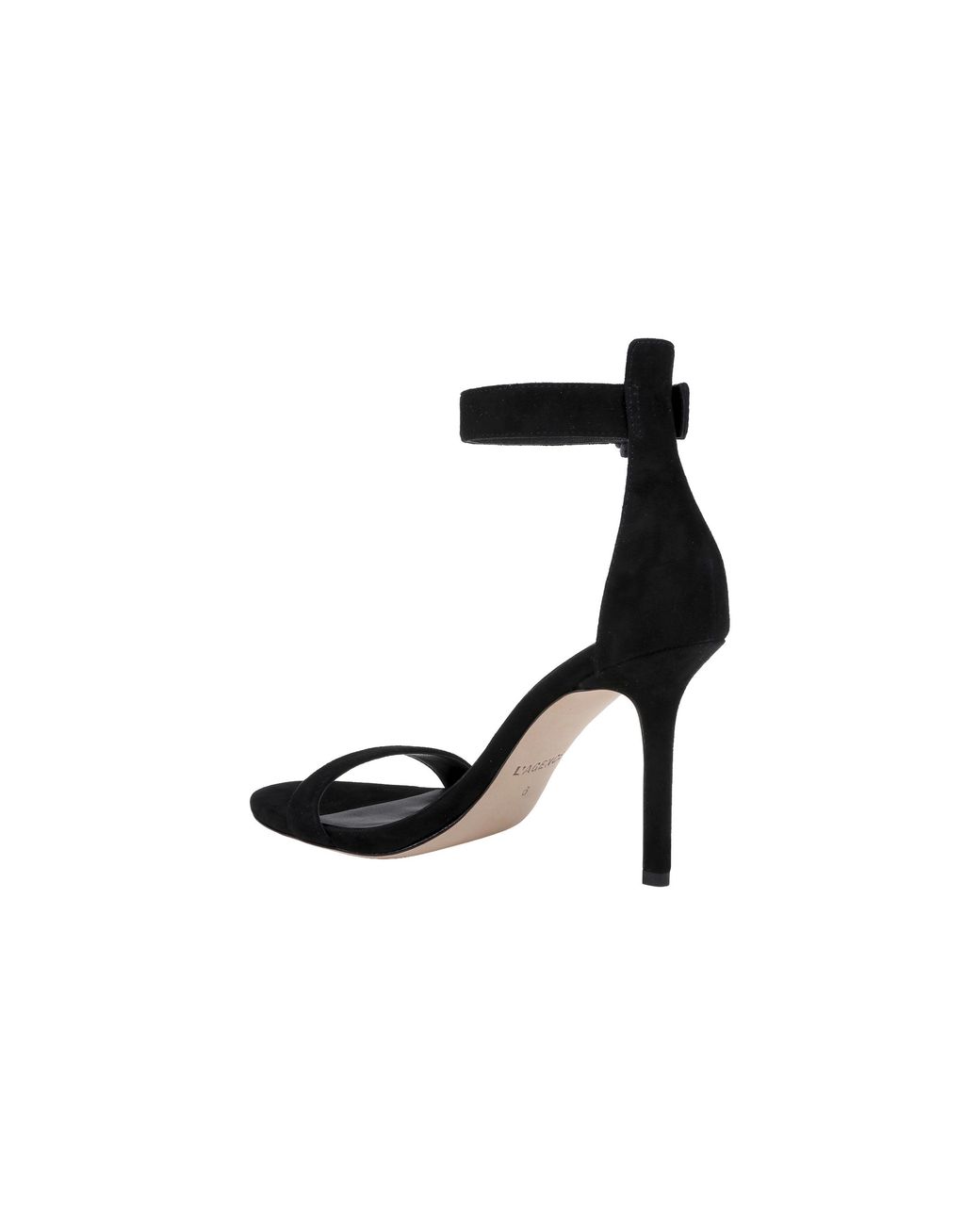 L'Agence Black Gisele Suede Sandal