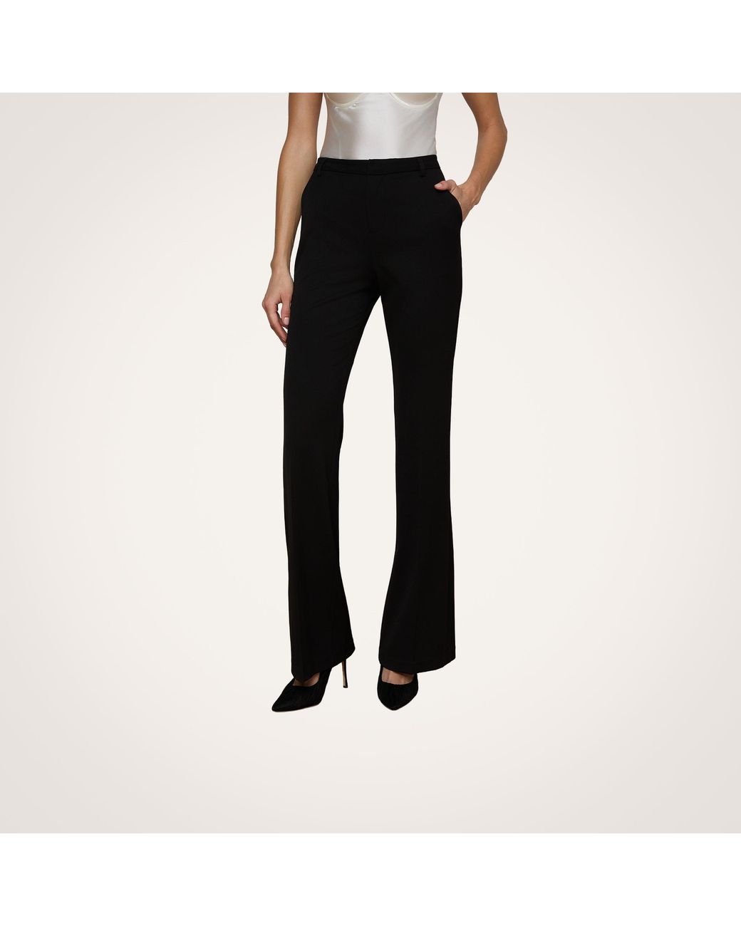 L'Agence White Frances Bootcut Trouser