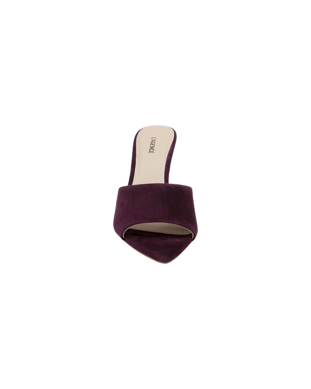 L'Agence Natural Lolita Suede Open-Toe Mule