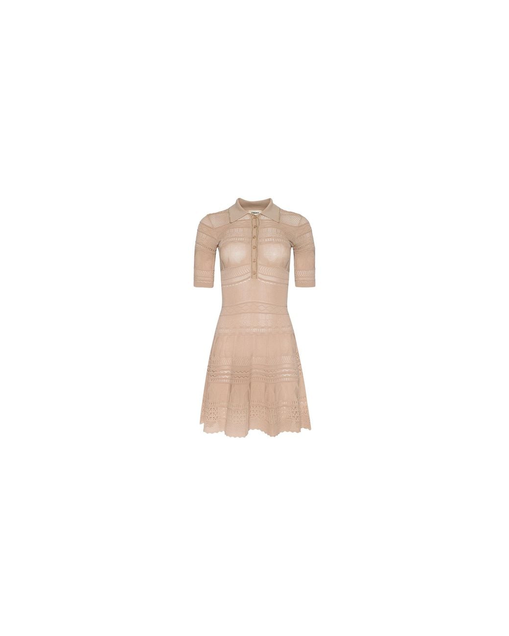 L'Agence Natural Dakoa Knit Mini Dress