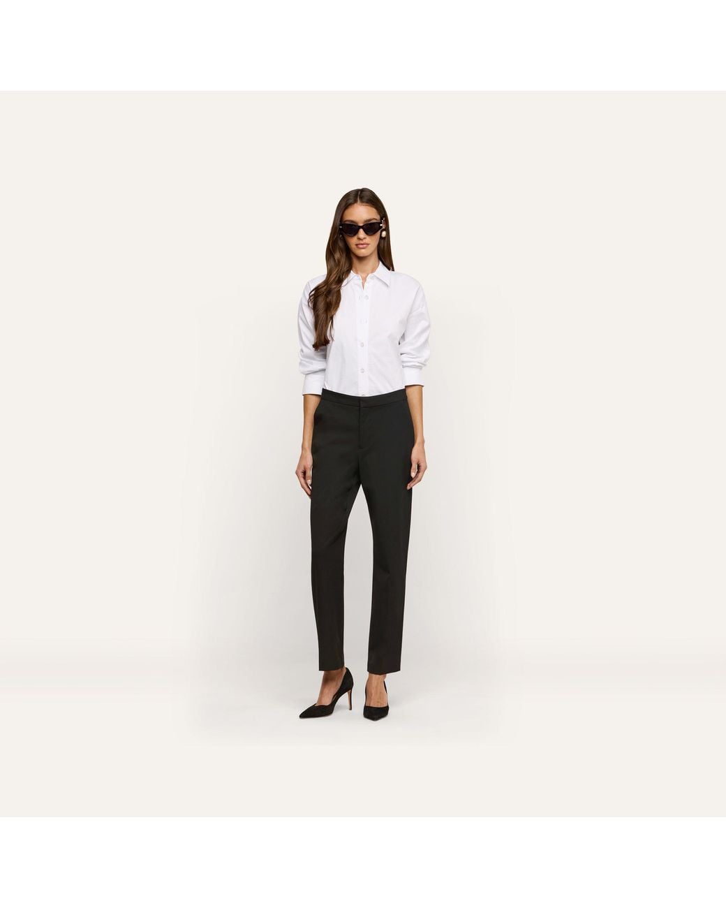 L'Agence White Rylie Poplin Shirt