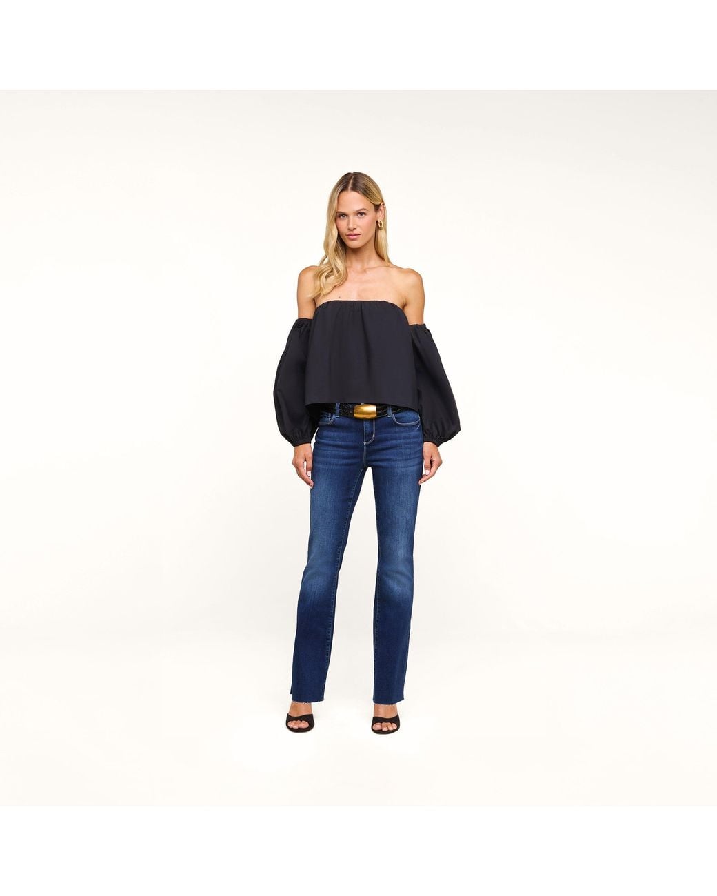 L'Agence Black Sarai Off-The-Shoulder Top