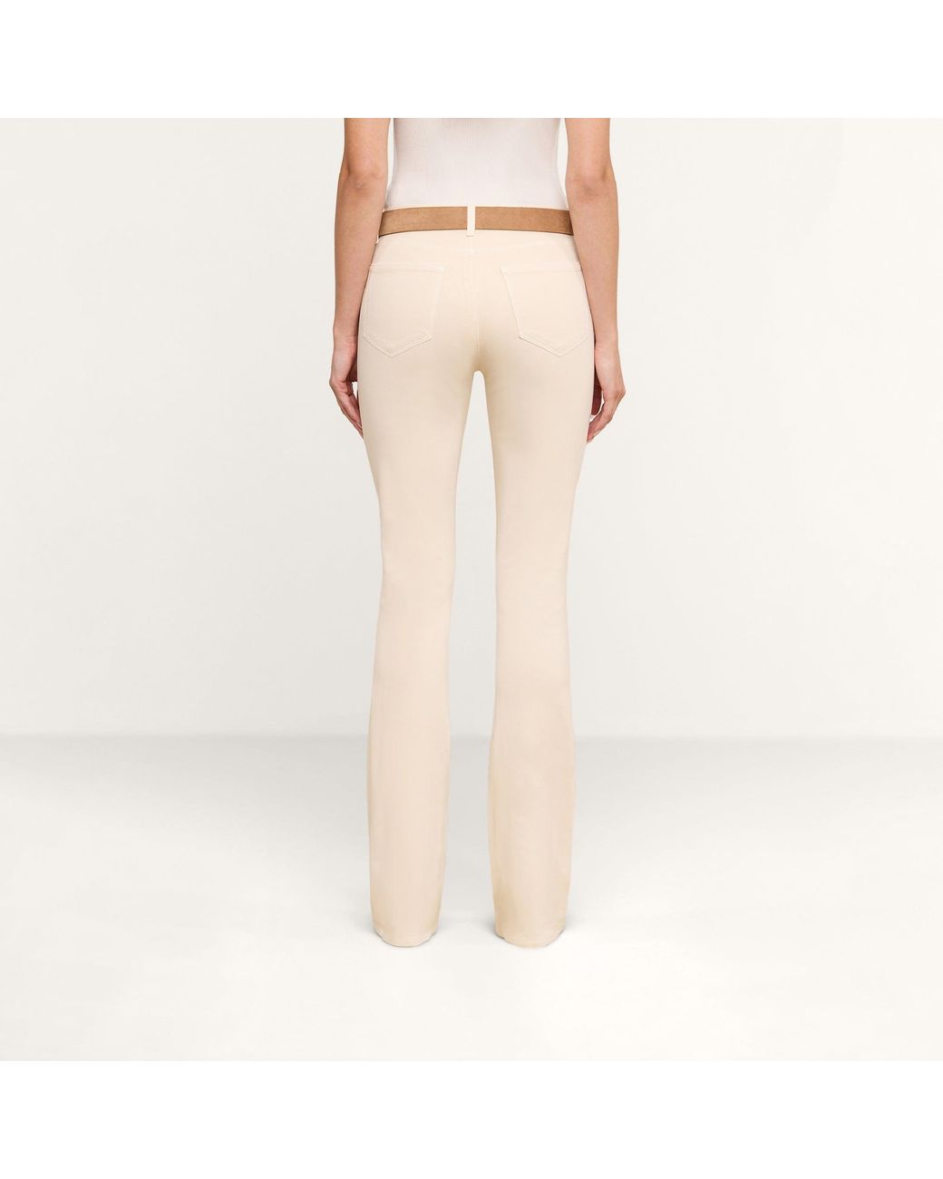 L'Agence White Selma Coated Bootcut Jean