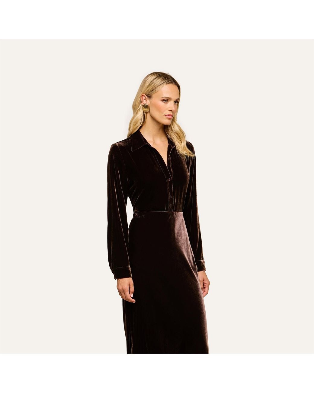 L'Agence Black Argo Velvet Blouse Top
