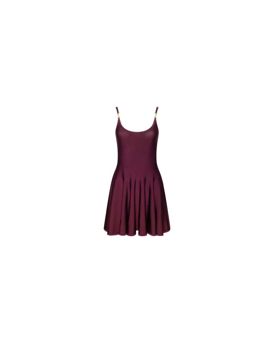 L'Agence Purple Lana Flare Knit Dress