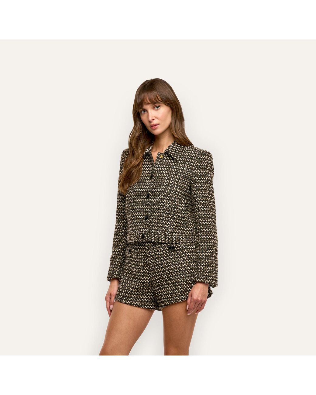 L'Agence Black Marla Cropped Jacket