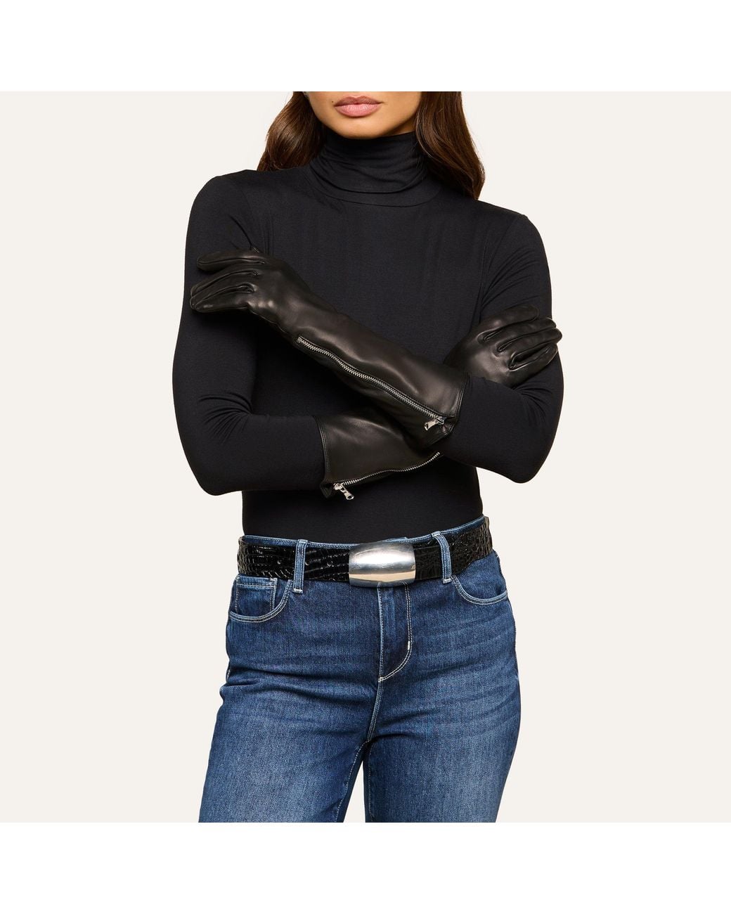 L'Agence Black Carmen Gloves