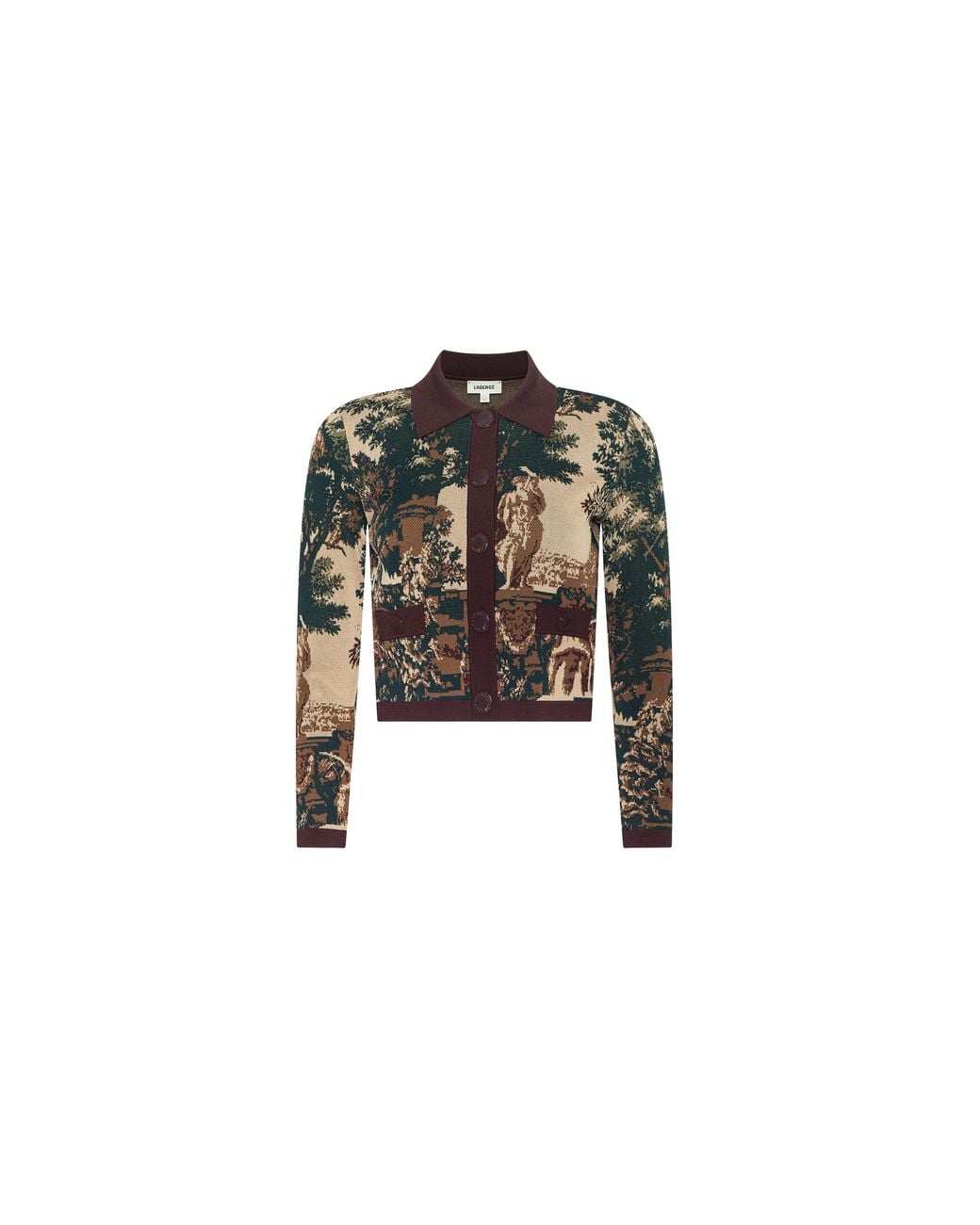 L'Agence Black Osiris Jacquard Cardigan